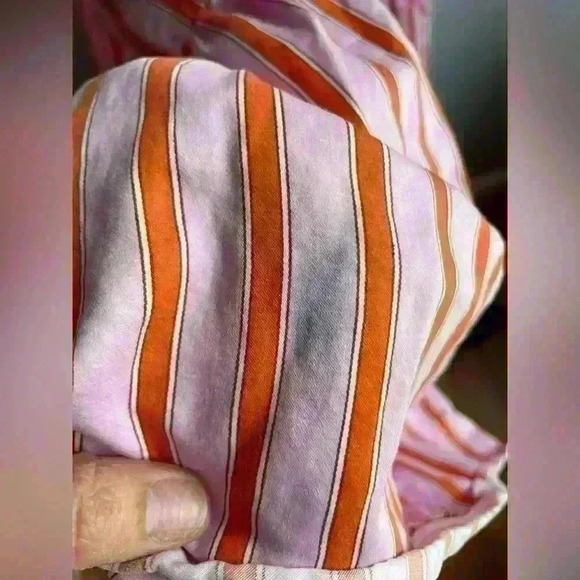 MDS Stripes Pink Red Barbie Stripe Peasant Mini Dress Sleeveless RTR Size 2 - Picture 8 of 8